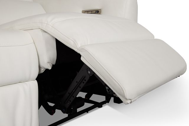 Melody White Storage Small Dual Power Left Chaise Sectional