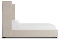 Captiva Linen Beige 60" Upholstered Shelter Bed