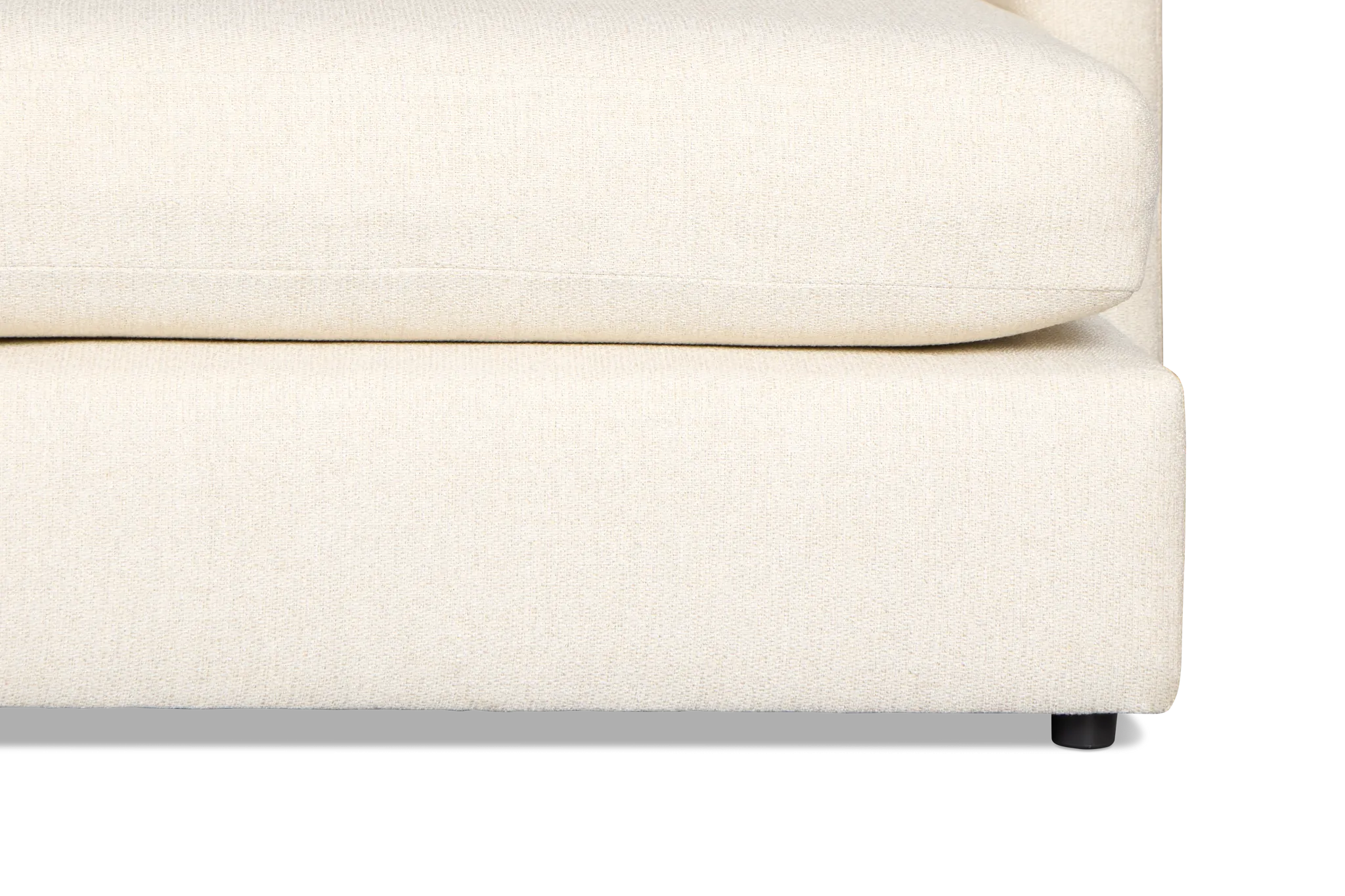 Maxwell Light Beige Fabric Small Right Chaise Sectional