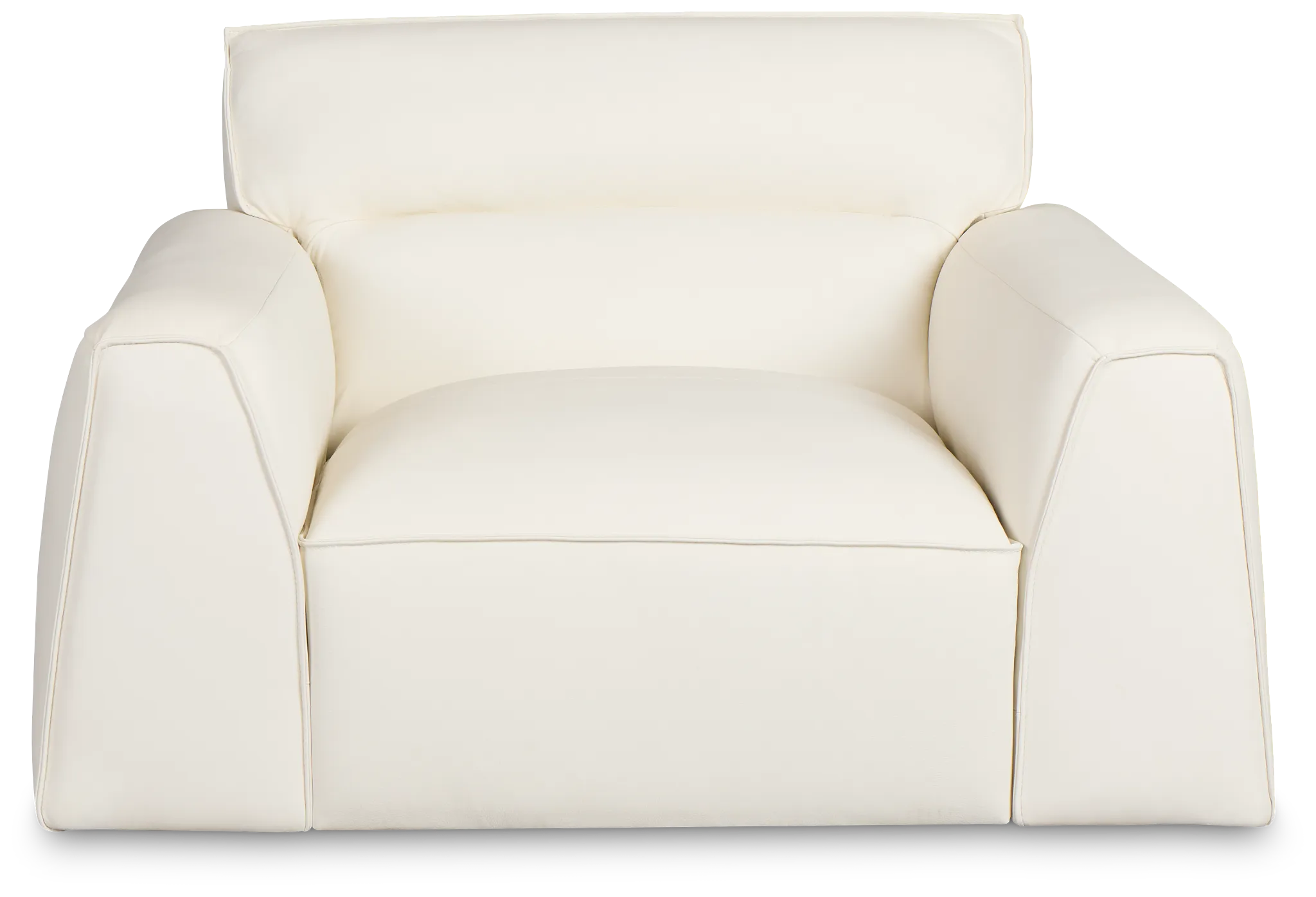 Blanca White Leather Swivel Chair