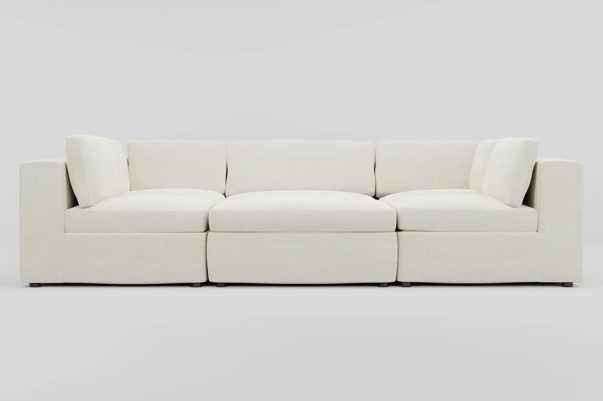 Destin Elite Ivory Fabric 6-piece Pit Sectional Destin Elite Ivory Fabric 6-piece Pit Sectional