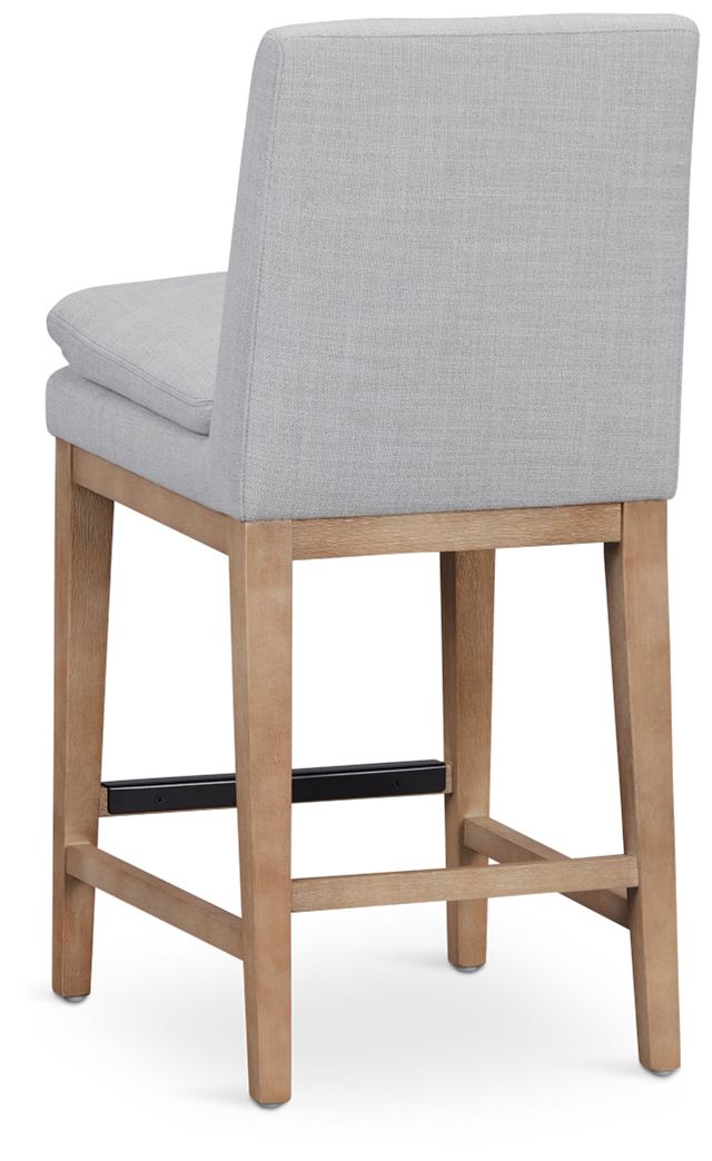 Willow Light Gray Fabric 24" Upholstered Barstool