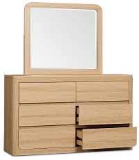 Emory Light Tone Dresser & Mirror