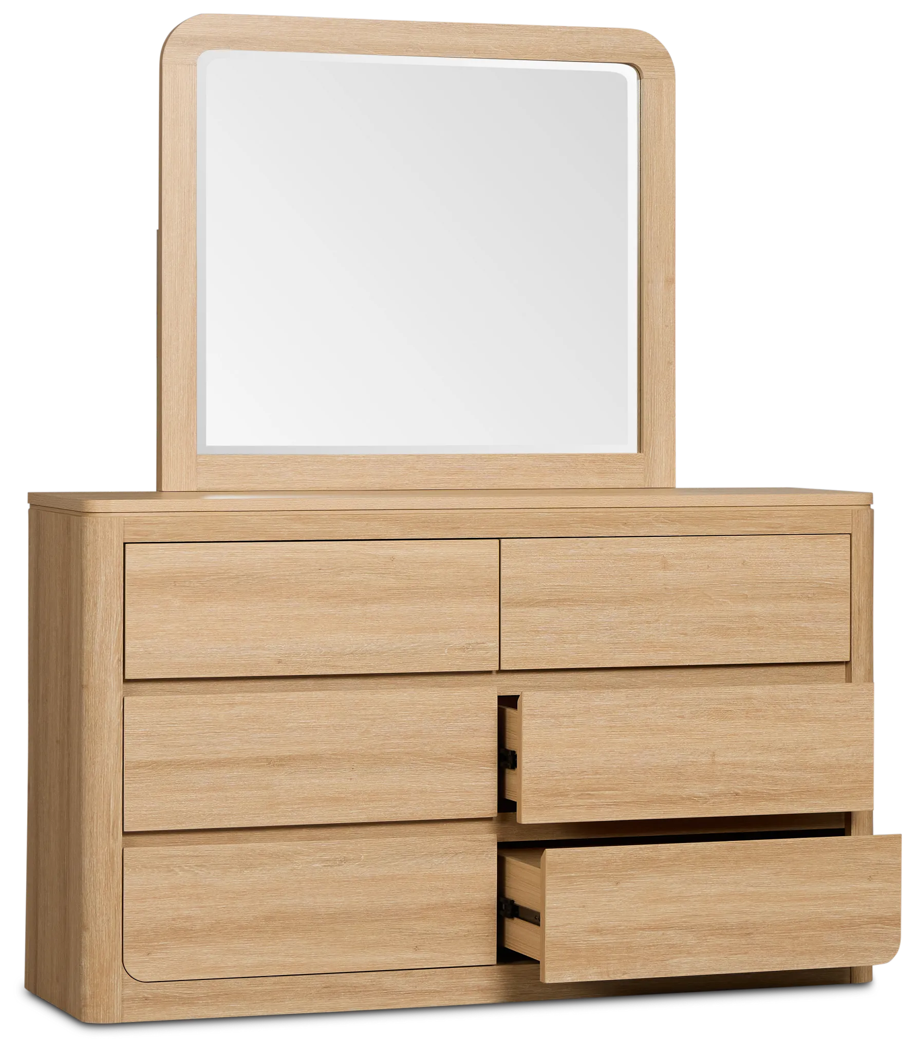 Emory Light Tone Dresser & Mirror