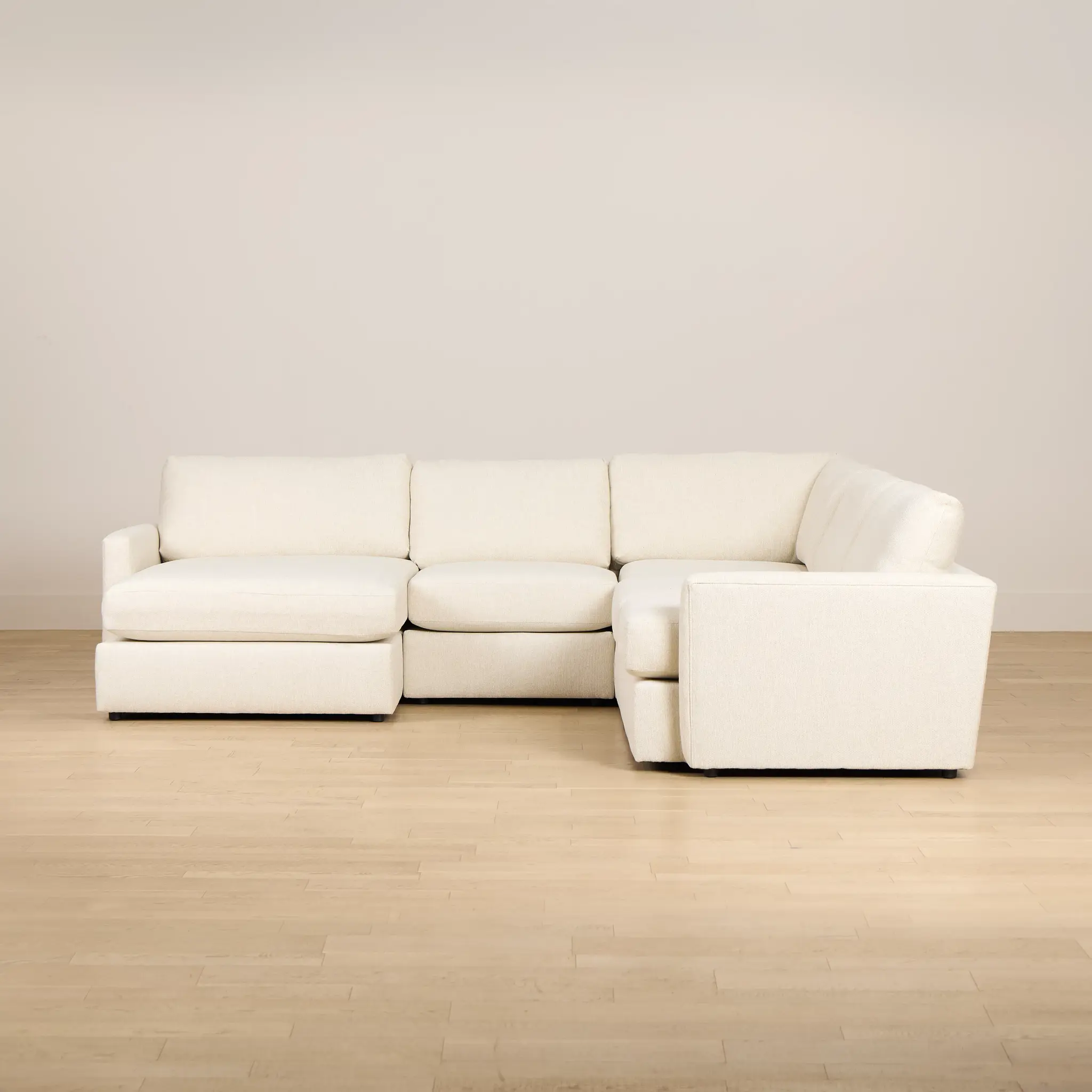 Maxwell Light Beige Fabric Medium Left Chaise Sectional Maxwell Light Beige Fabric Medium Left Chaise Sectional