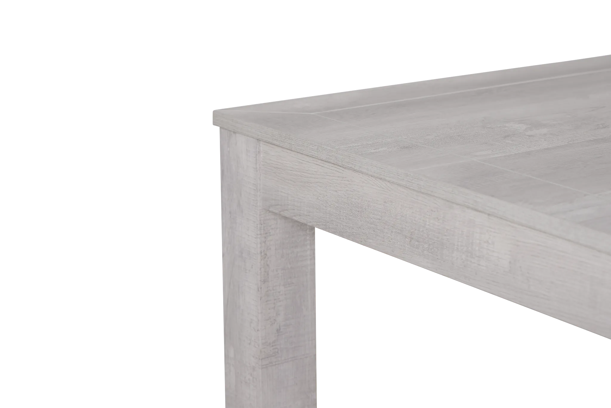 Delray White Rectangular Table