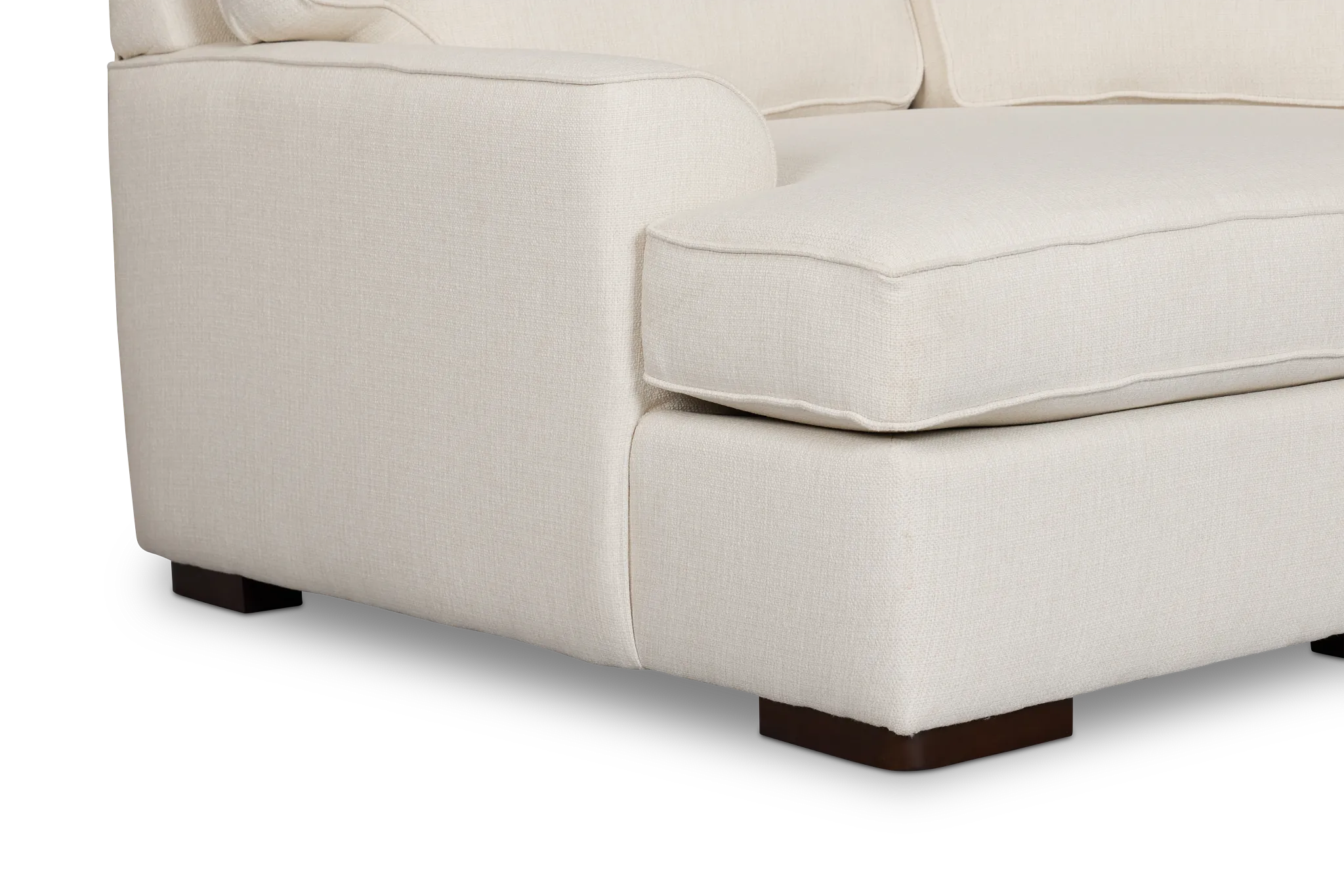 Sinclair Light Beige Fabric Medium Left Facing Cuddler Sectional