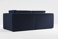 Destin Joya Dark Blue Velvet 2-piece Modular Sofa