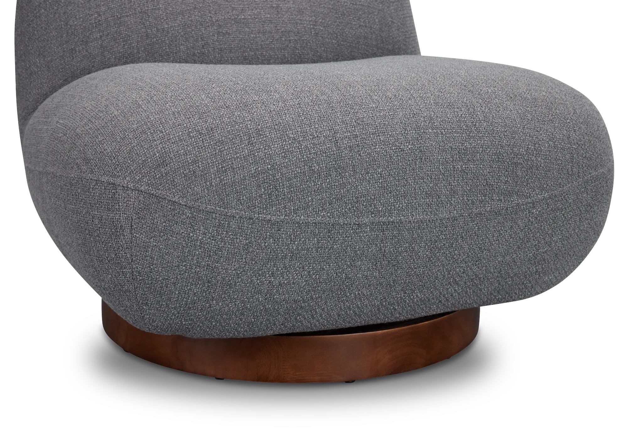 Aaliyah Dark Gray Fabric Swivel Accent Chair