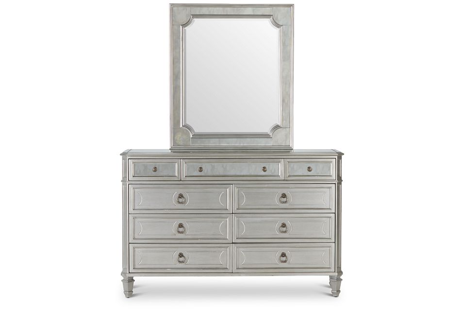 Sloane Silver Dresser & Mirror
