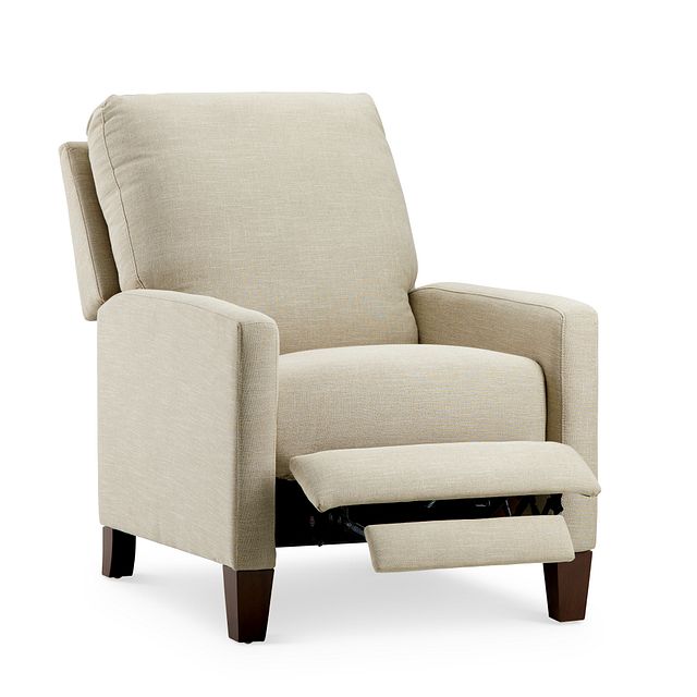 Griffin Beige Fabric Push Back Recliner (2)