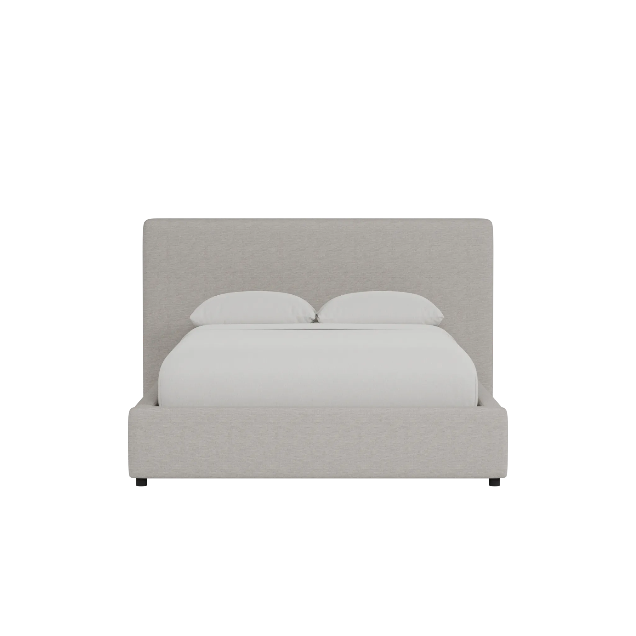 Grayton Maguire Pewter 44" Upholstered Platform Bed