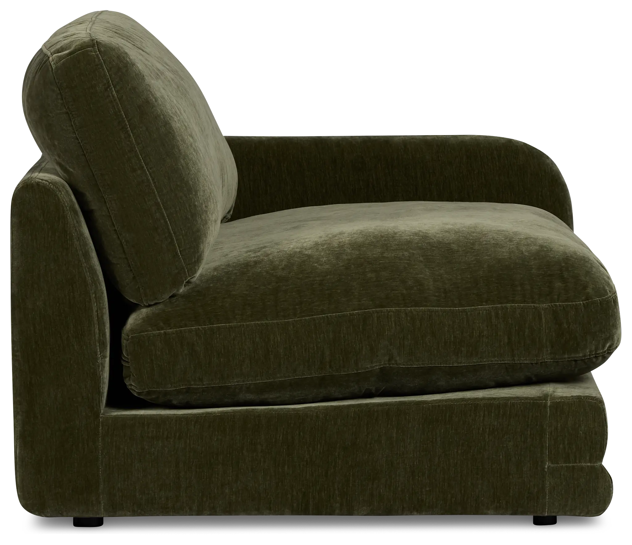 Jules Green Velvet Right Chair Jules Green Velvet Right Chair