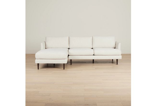 Easton Light Beige Fabric Left Chaise Sectional