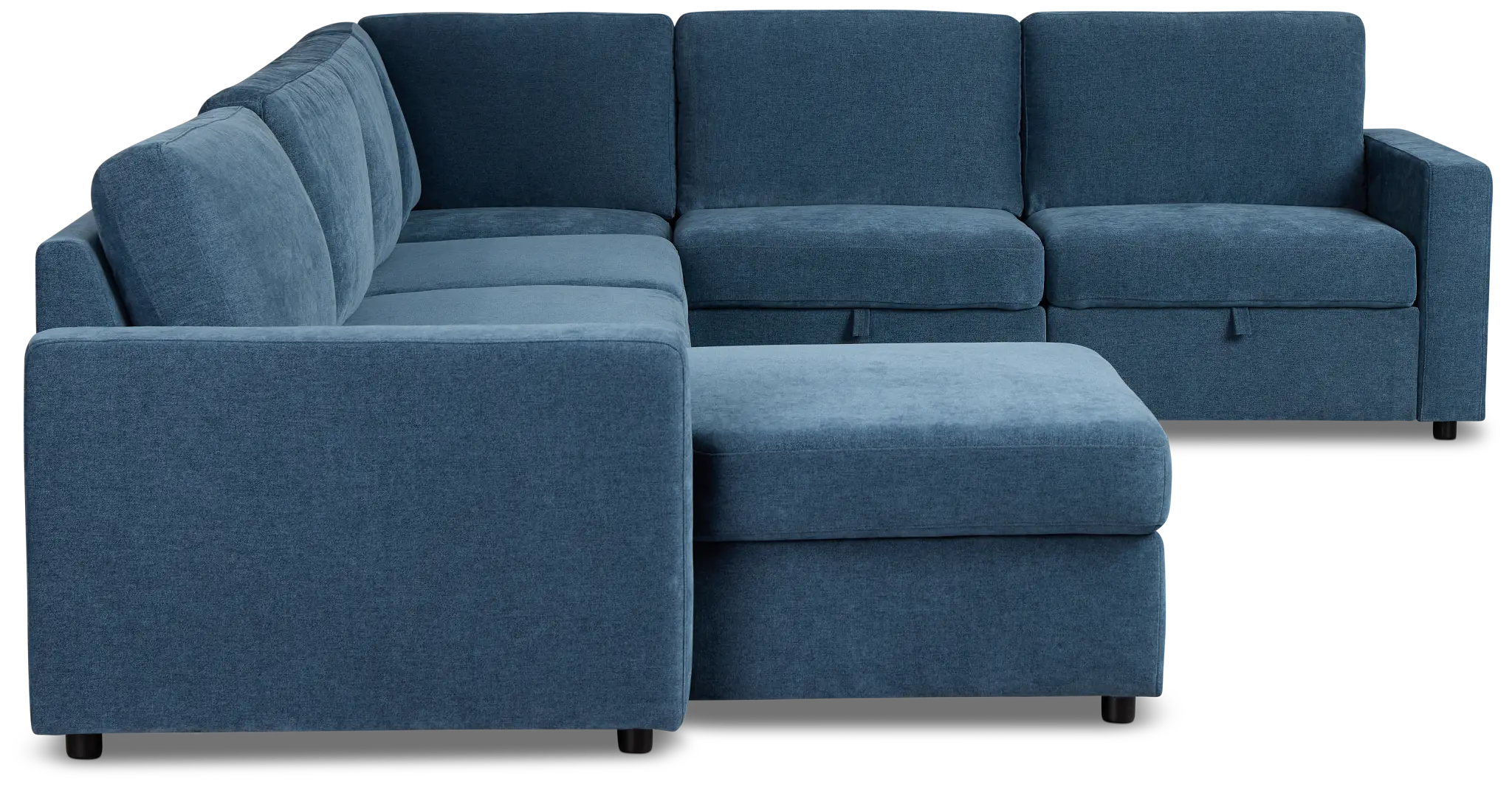 Addie Blue Fabric Medium Left Chaise Storage Sleeper Sectional Addie Blue Fabric Medium Left Chaise Storage Sleeper Sectional