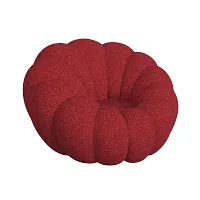 Kenzo Red Fabric Chair & Ottoman