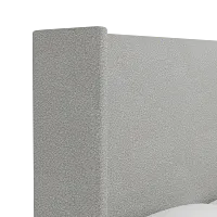 Captiva Sutton Gray 60" Upholstered Shelter Bed