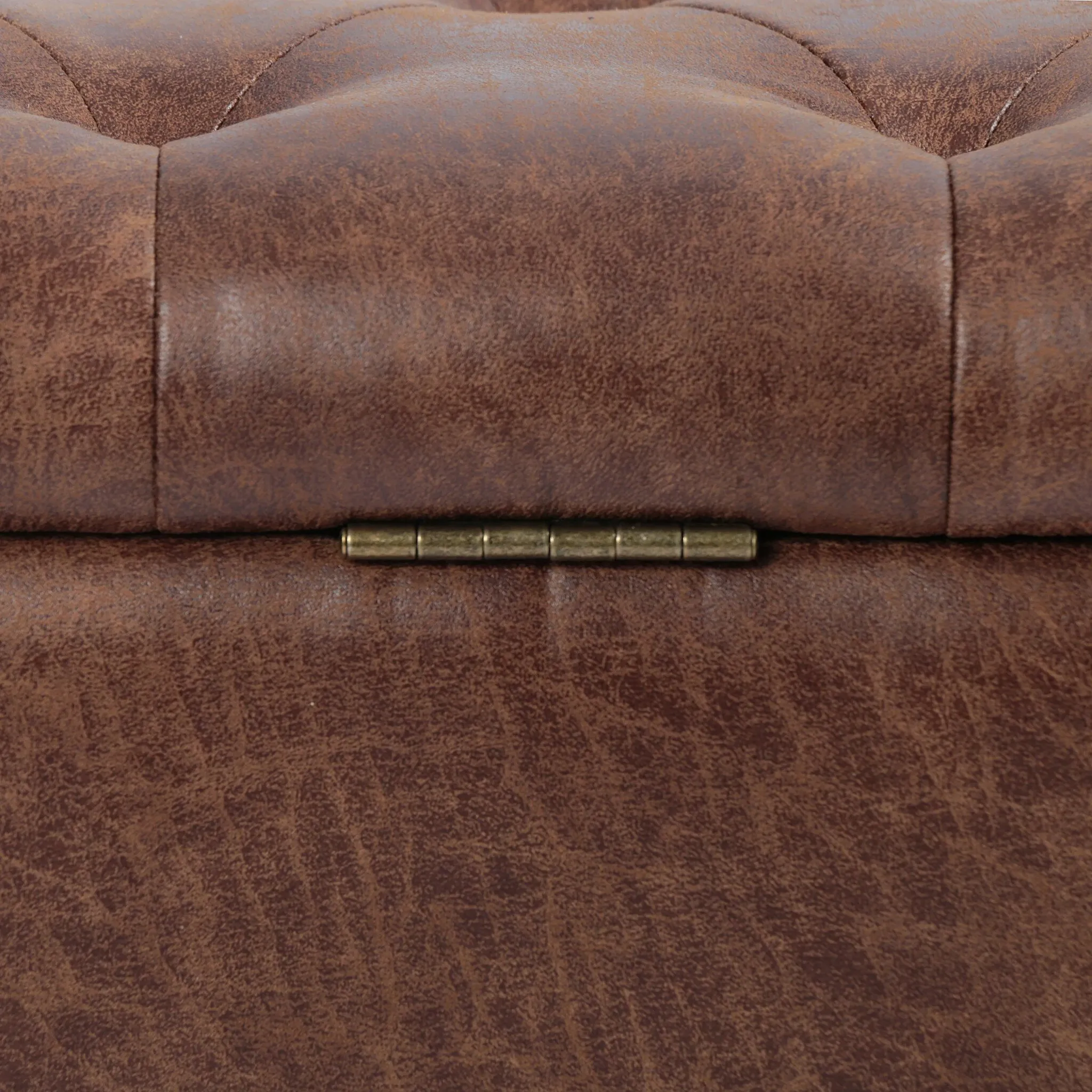 Four Hands Greg Brown Leather Trunk