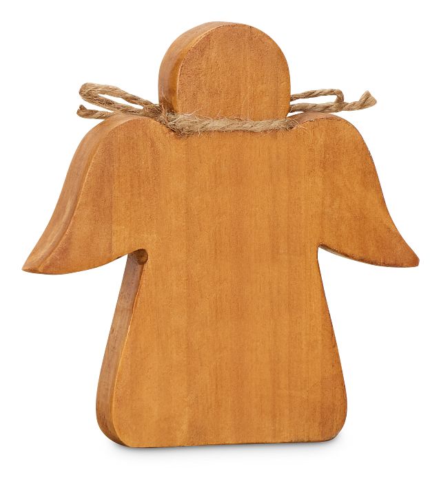 Angel Mid Tone Wood Sculpture