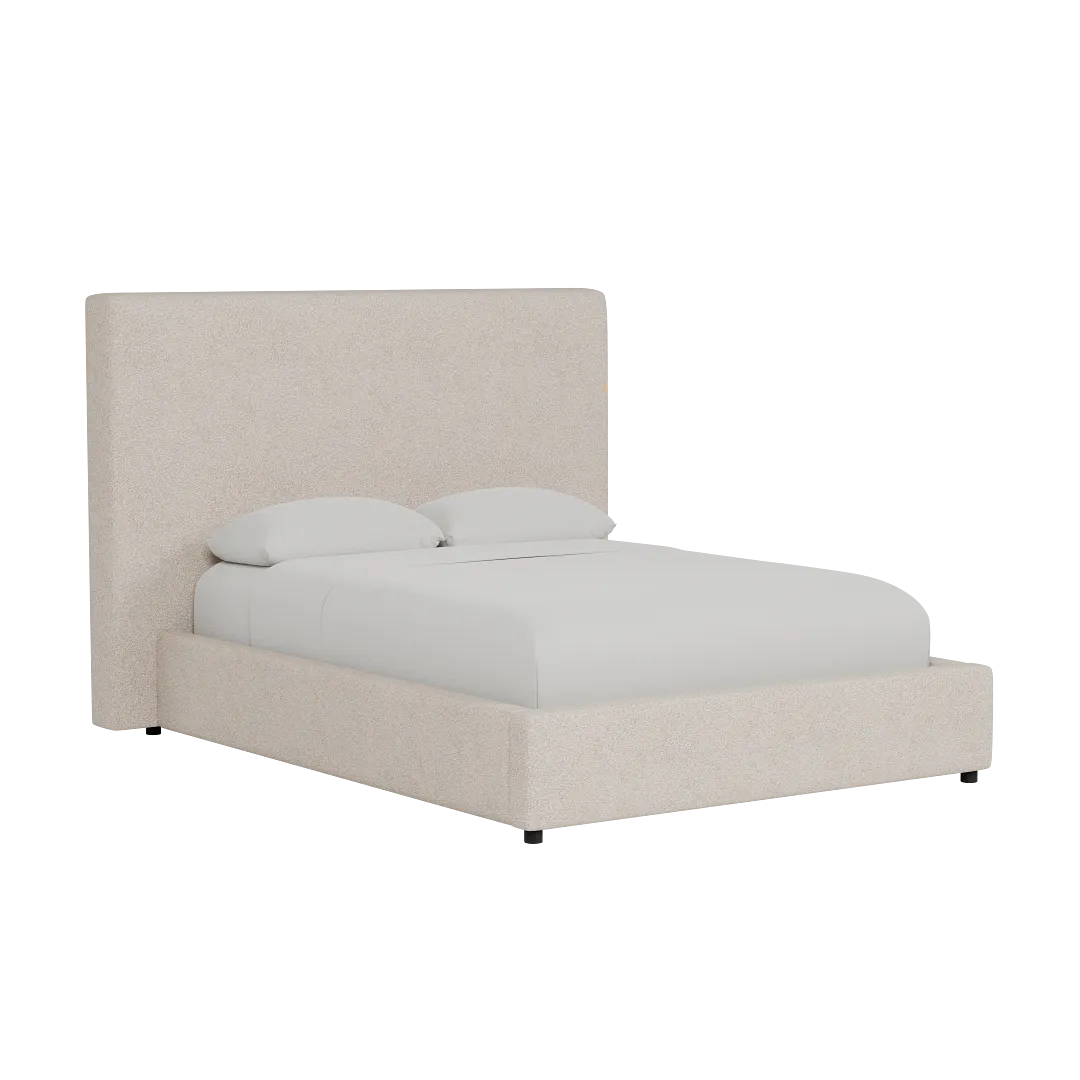 Grayton Sutton Beige 54" Upholstered Shelter Bed