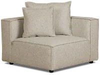 Tatum Beige Fabric Corner Chair