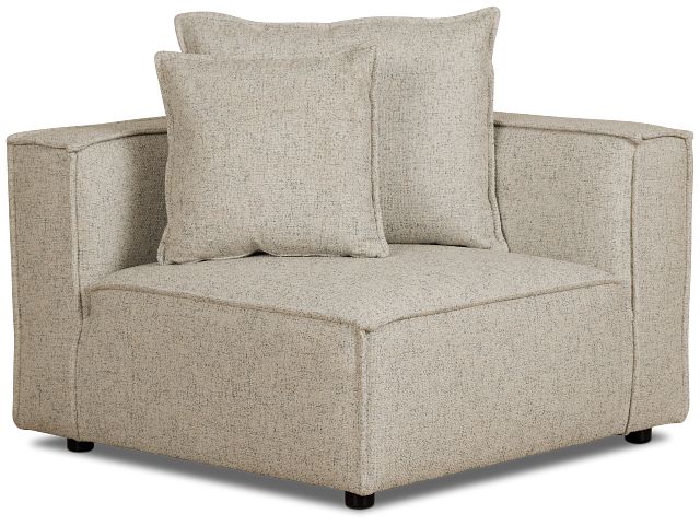 Tatum Beige Fabric Corner Chair