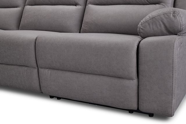 Peyton Gray Micro Small Two-arm Power Reclining Sectional
