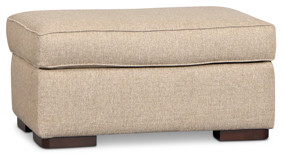 Sinclair Brown Fabric Ottoman