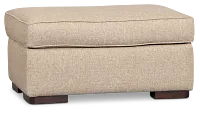 Sinclair Brown Fabric Ottoman