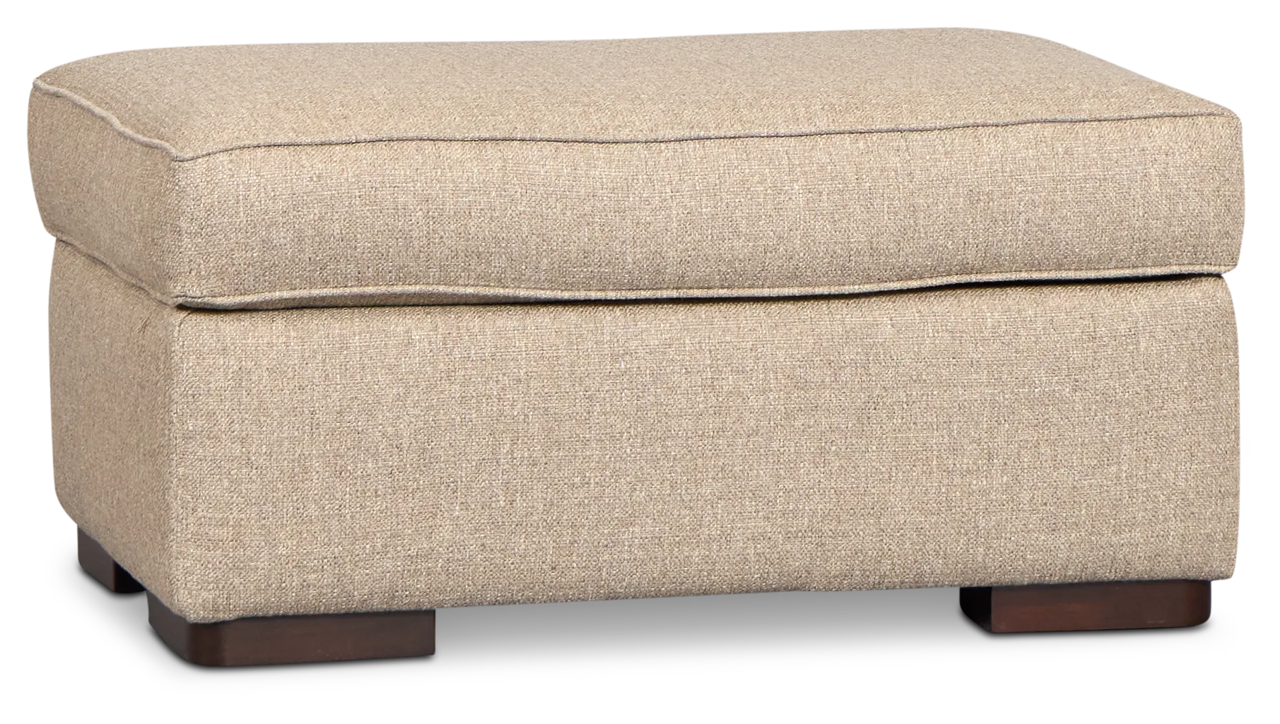 Sinclair Brown Fabric Ottoman