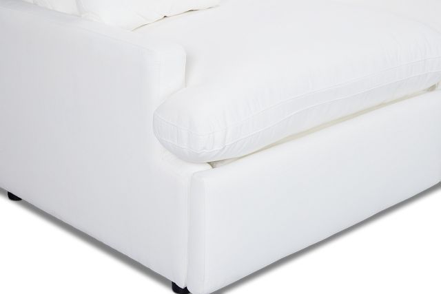 Skye White Fabric Power Reclining Sofa