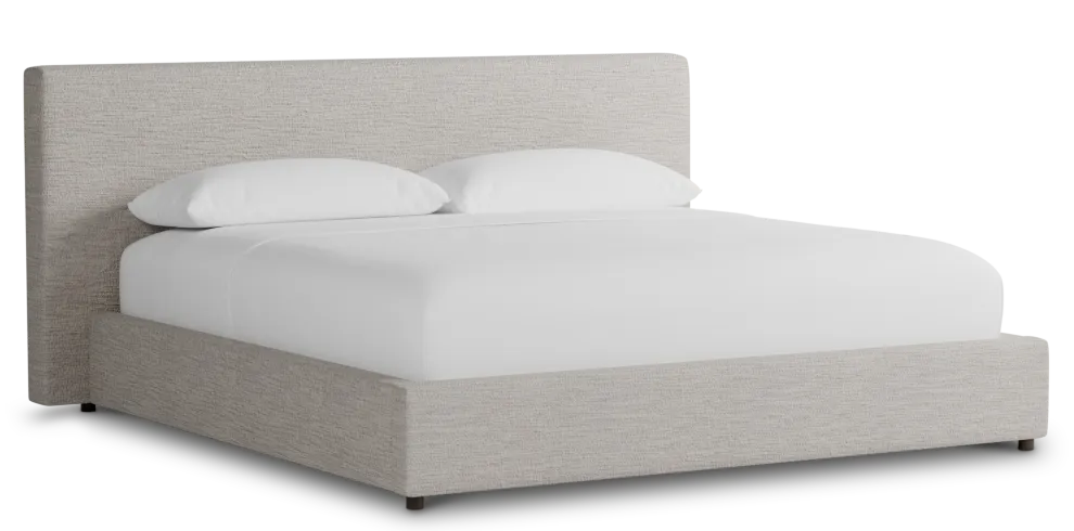 Grayton Maguire Pewter 44" Upholstered Platform Bed