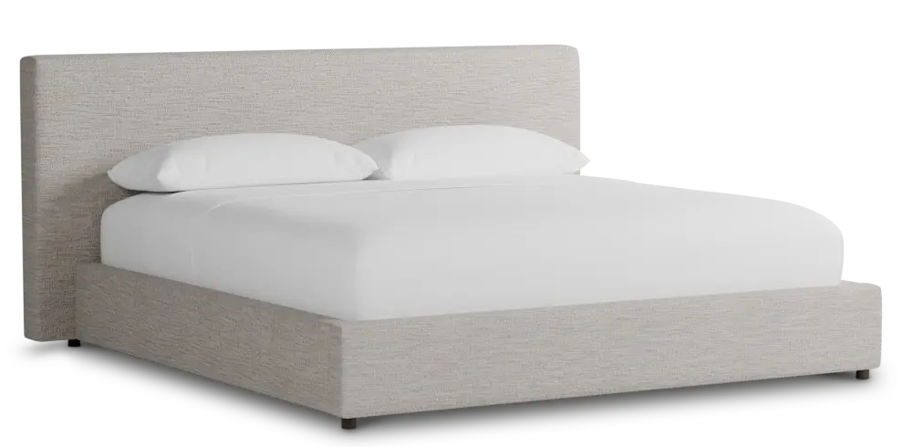 Grayton Maguire Pewter 44" Upholstered Platform Bed Grayton Maguire Pewter 44" Upholstered Platform Bed