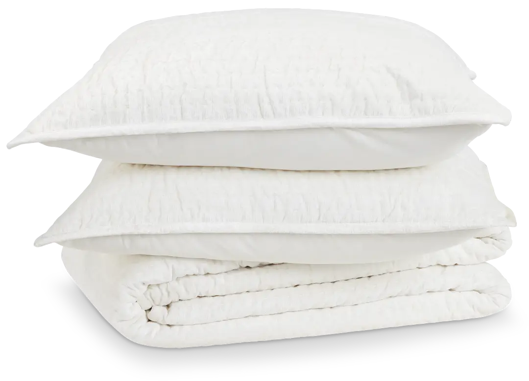 Barin White Coverlet Set Barin White Coverlet Set