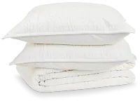 Barin White Coverlet Set