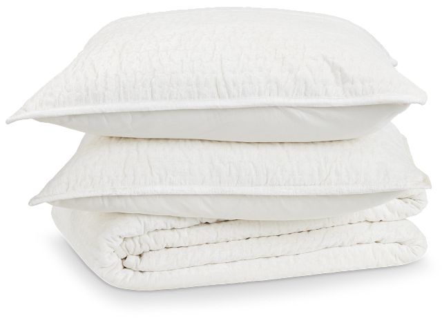 Barin White Coverlet Set