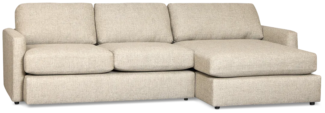 Maxwell Dark Gray Fabric Right Chaise Sectional