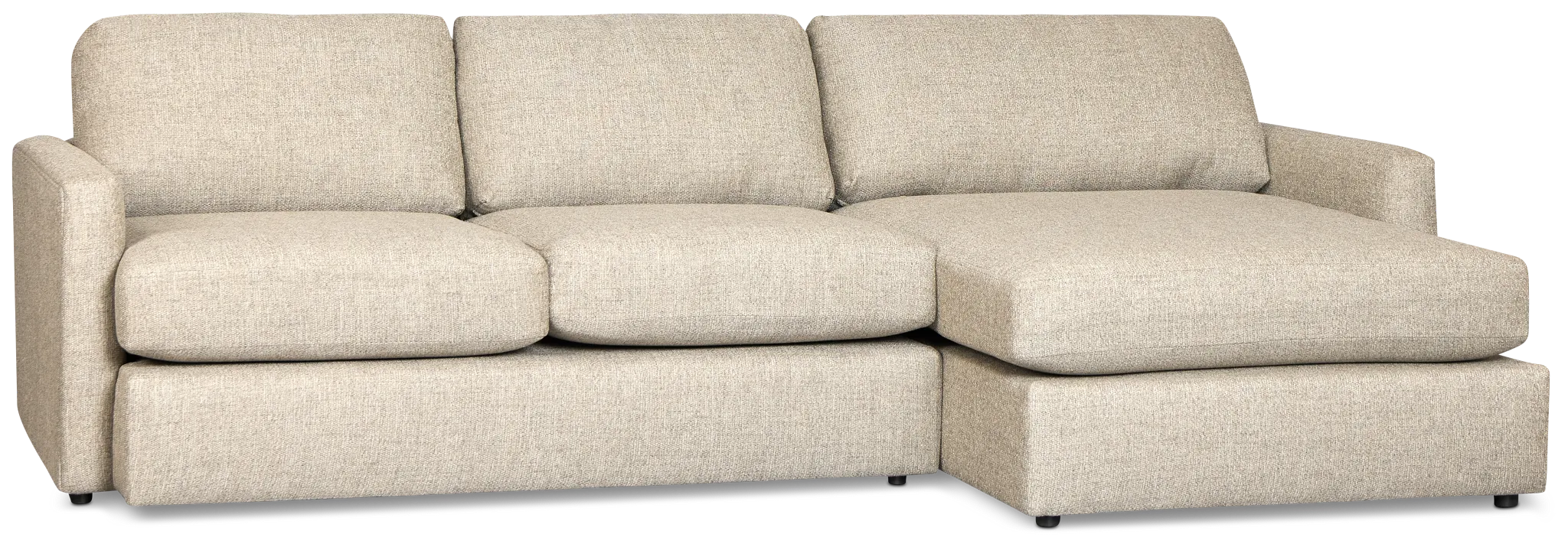 Maxwell Dark Gray Fabric Right Chaise Sectional