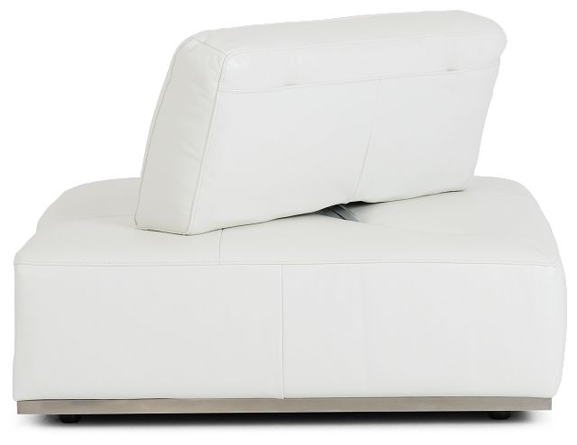 Landon White Leather Wedge