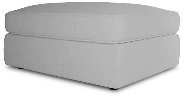 Siesta Suave White Fabric Ottoman