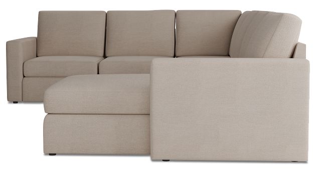 Citymod Beige Fabric Medium Right Chaise Sectional