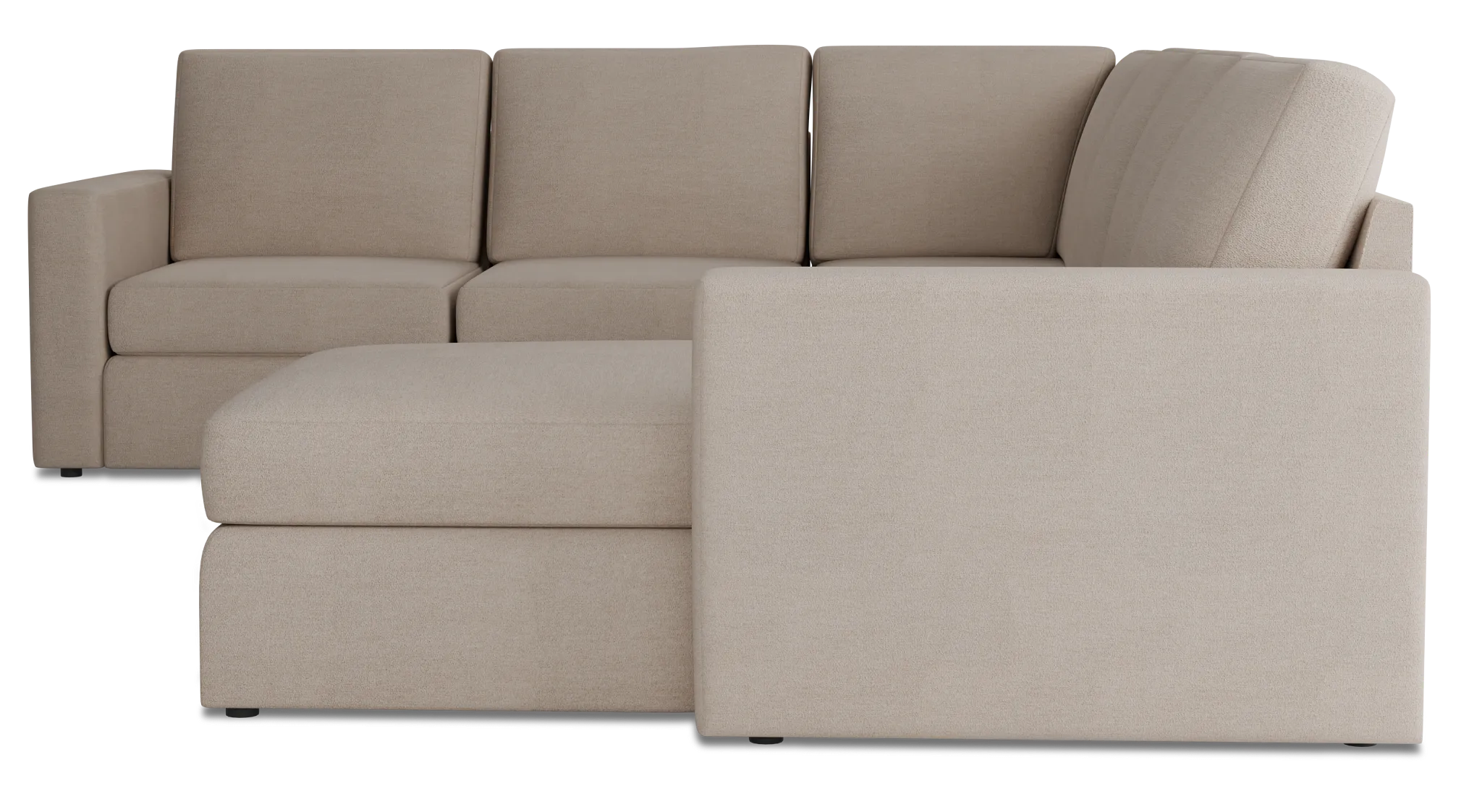 Citymod Beige Fabric Medium Right Chaise Sectional