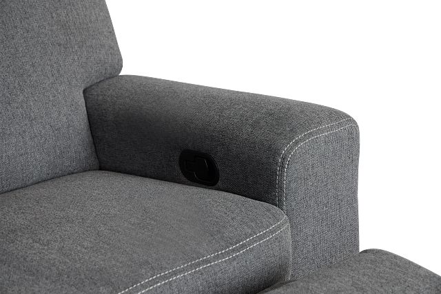 Callum Dark Gray Fabric Medium Right Reclining Chaise Sleeper Sectional