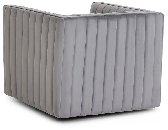 Cobra Light Gray Velvet Accent Chair