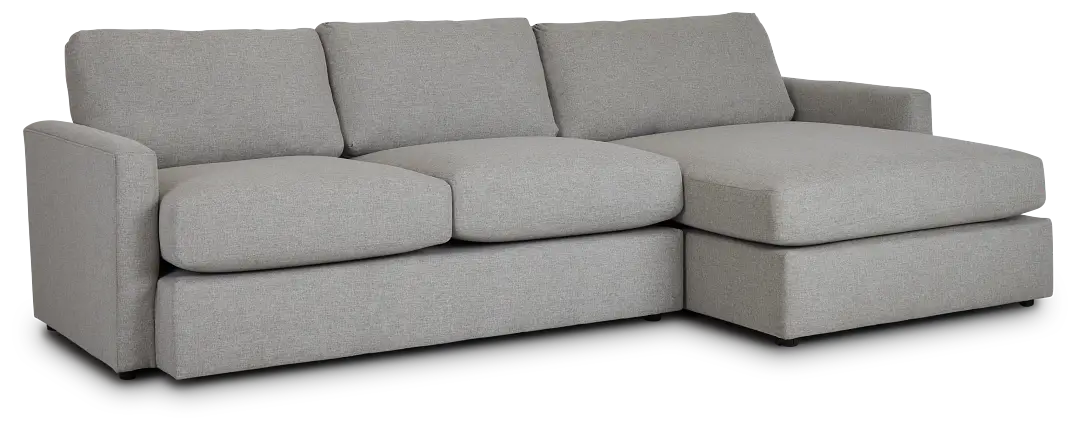 Noah Khaki Fabric Small Right Chaise Sectional Noah Khaki Fabric Small Right Chaise Sectional