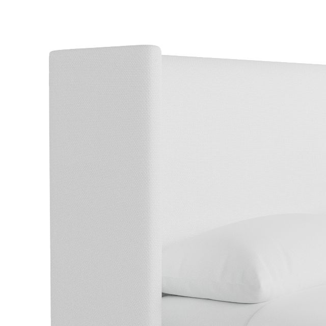 Captiva Suave White 48" Upholstered Shelter Bed