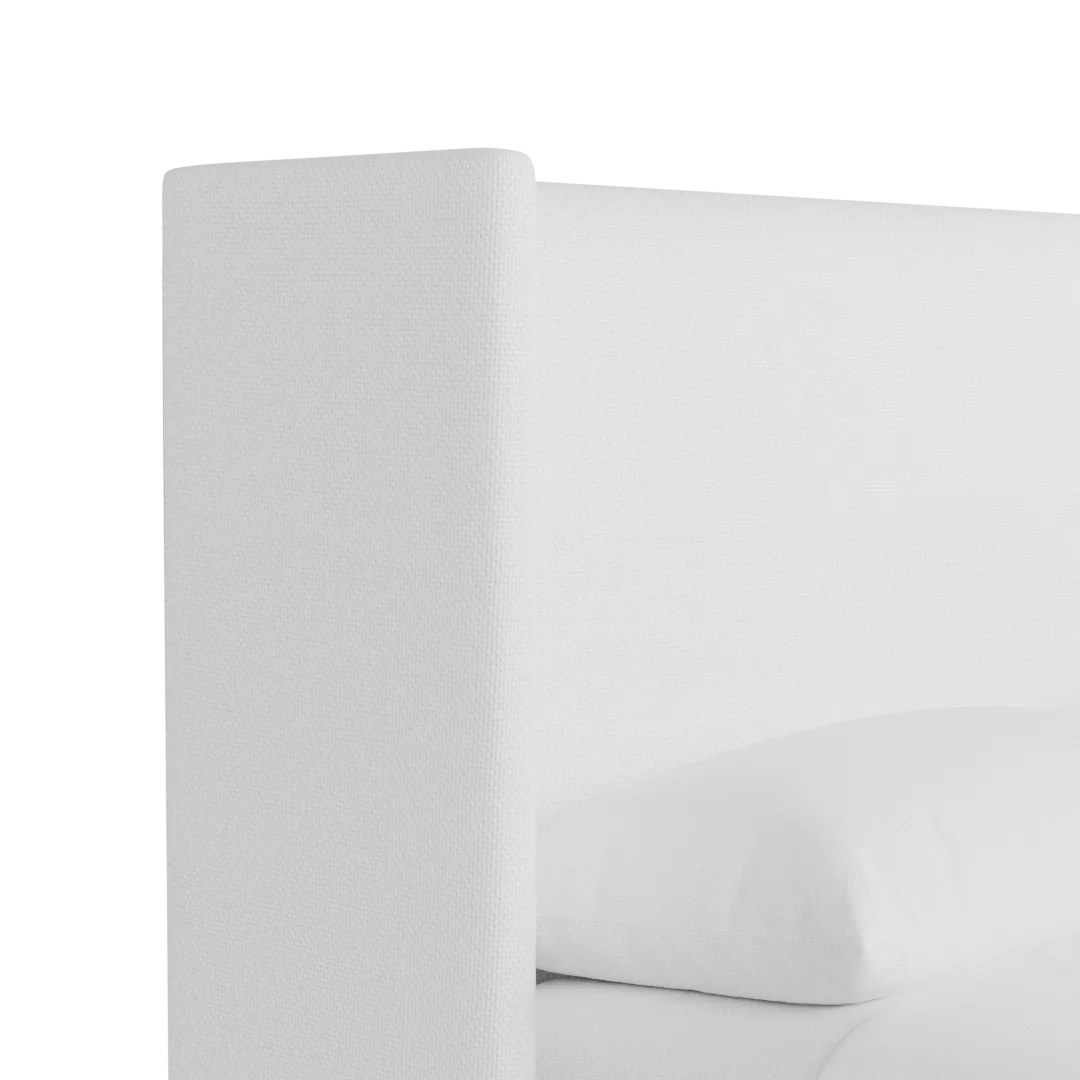 Captiva Suave White 48" Upholstered Shelter Bed