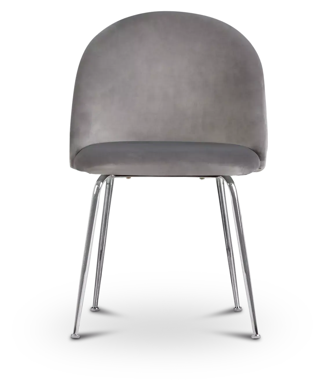 Capri Gray Velvet Upholstered Side Chair W/ Chrome Legs Capri Gray Velvet Upholstered Side Chair W/ Chrome Legs