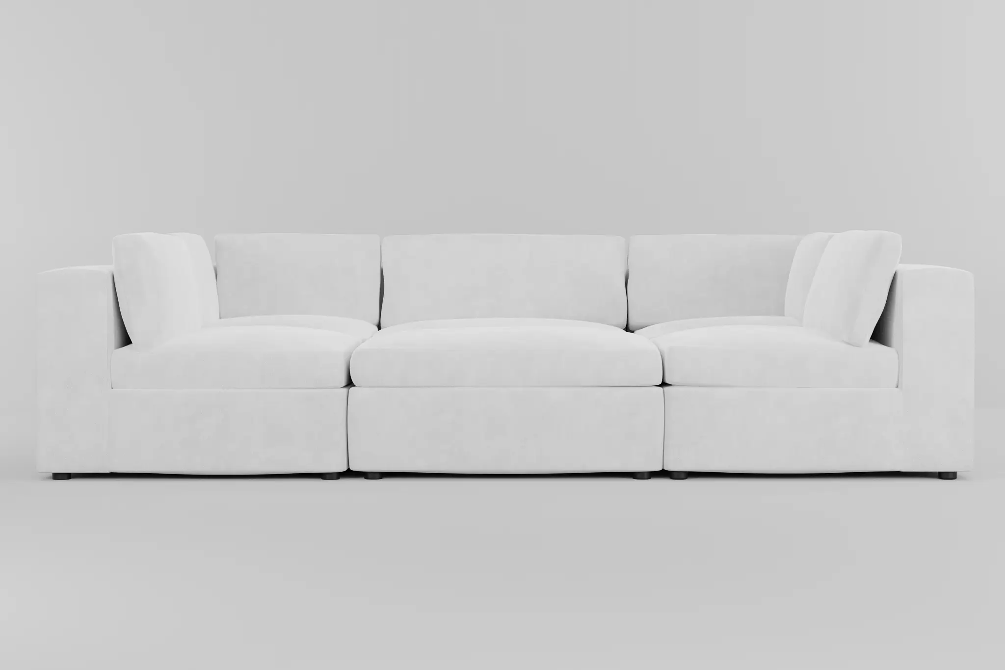 Destin Peyton White Fabric 6-piece Pit Sectional Destin Peyton White Fabric 6-piece Pit Sectional