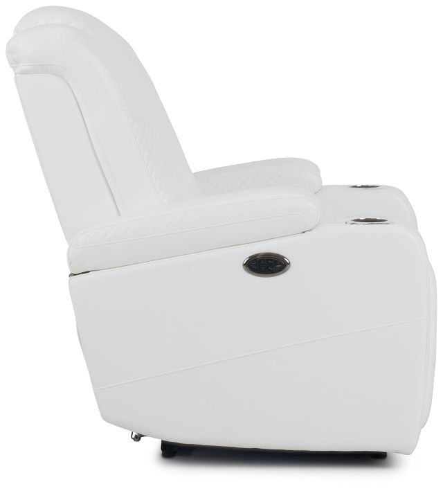 Troy White Micro Power Recliner With Power Lumbar (4)
